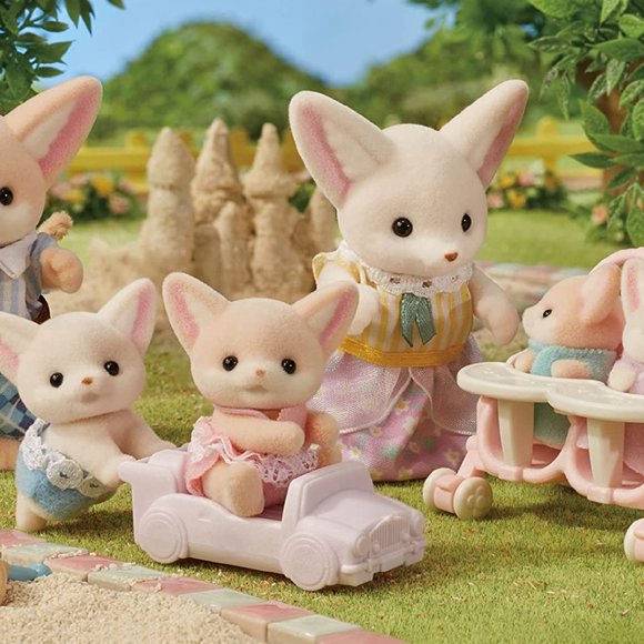 Calico Critters Fennec FOX Family Set of 4 Sylvanian Families From Japan FS-48 - Picture 5 of 10